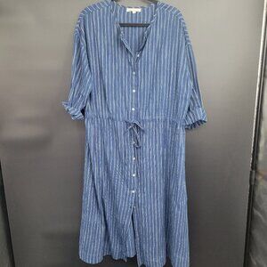 Cardamom Dress - Handwoven Cotton - Indigo